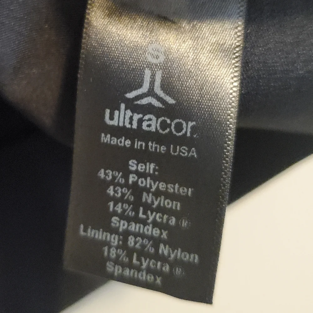 Ultracor Women's Houndstooth Sports Bra Workout Top in Black and Charcoal Size S - Picture 4 of 7